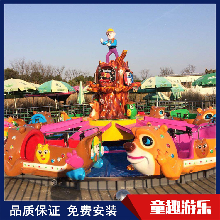 熊出没水陆战车 光头强轨道小火车 儿童游乐园设备