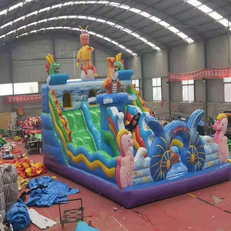 充气滑梯城堡 充气城堡带滑梯供应商